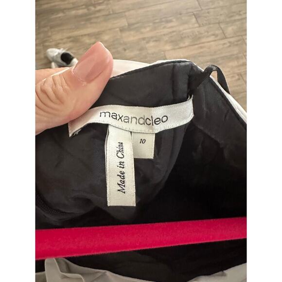 Maxandcleo Women's Black White Sleeveless Formal Mini Dress Size 10 - Picture 5 of 9